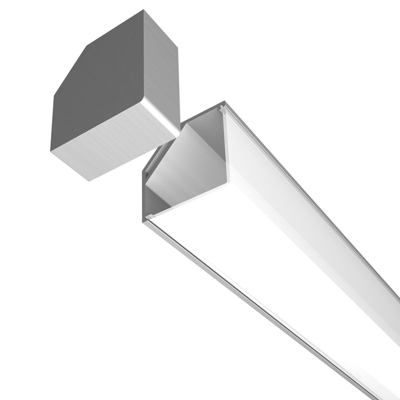 Tapa de extremo de perfil esquina de aluminio E45
