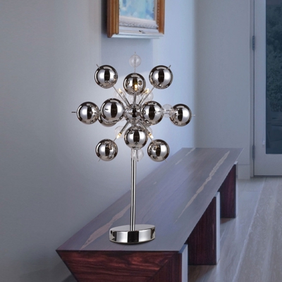 Lámpara de mesa Wakusei, cromo