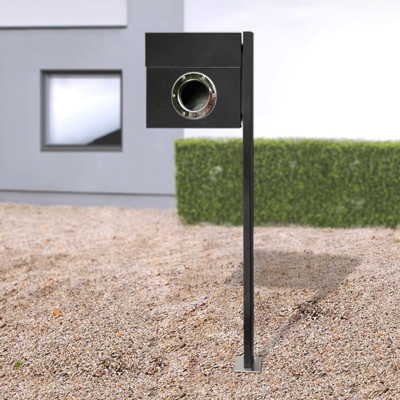 Buzón de pie Letterman, negro