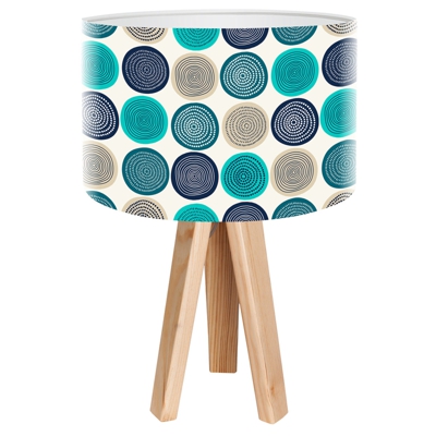 Lámpara de mesa Aqua trípode con diseño impreso