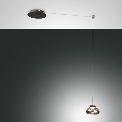 Lámpara colgante Arabella descentrada 1 luz, gris