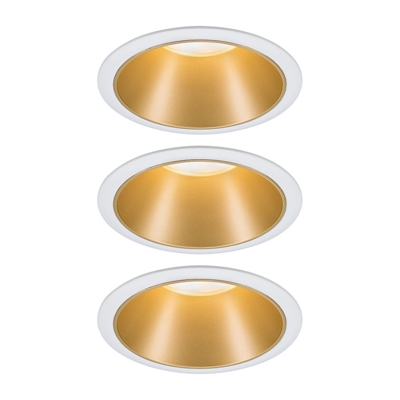 Paulmann Cole spotlight LED, dorado-blanco, set 3