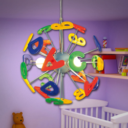 Lámpara colgante Kizi con letras de colores precio