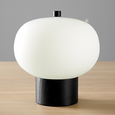 Grok Largi lámpara de mesa LED, Ø 24 cm, fresno