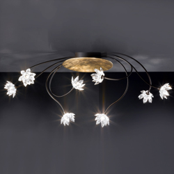 Lámpara de techo Fiorella 8 luces transparente en oferta