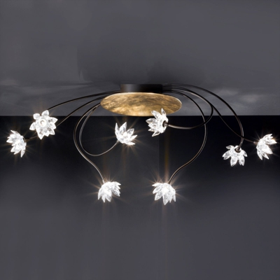 Lámpara de techo Fiorella 8 luces transparente