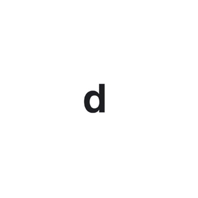 Letra autoadhesiva d