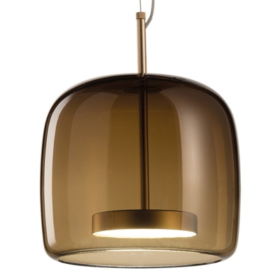 Lámpara colgante Jube SP 1 P vidrio, marrón