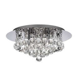 Lámpara de techo Hanna cromo bolas de cristal 35cm precio