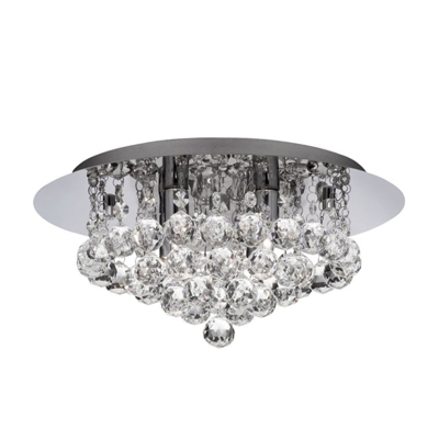 Lámpara de techo Hanna cromo bolas de cristal 35cm
