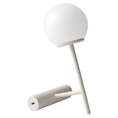 Menu Phare lámpara de mesa LED en gris claro