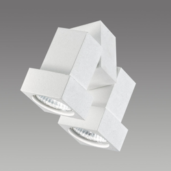 Foco de pared o techo STYLE Q 2 luces blanco en oferta