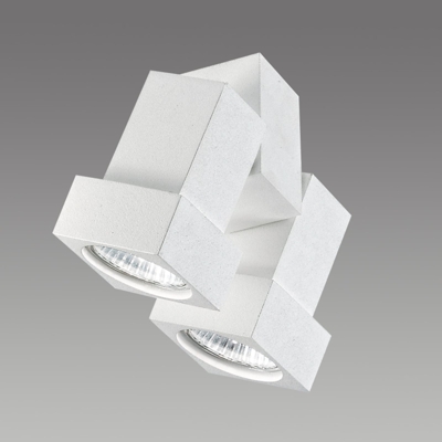 Foco de pared o techo STYLE Q 2 luces blanco