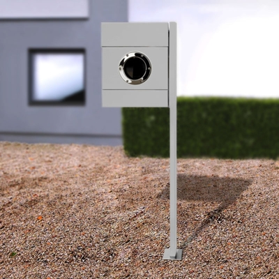 Buzón de pie Letterman II caja prensa plata