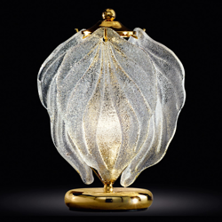 Lámpara de mesa de vidrio Foglie de vidrio Murano precio