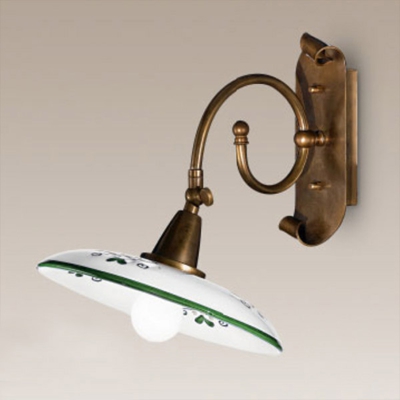 Aplique Bassano, detalles verde