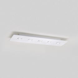 Milan Polifemo - lámpara de techo blanco, 5 luces en oferta