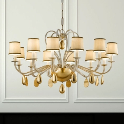 Lámpara de araña de color crema ANOUK, 115 cm