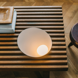 Vibia Musa 7402 lámpara de mesa LED tumbada, gris precio