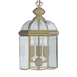 Lámpara colgante ARLIND, farol, latón envejecido en oferta