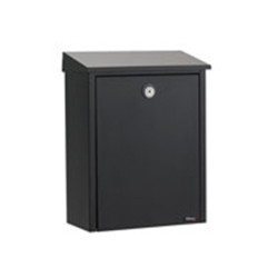 Buzón de acero simple, negro en oferta