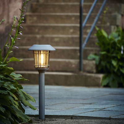 Lámpara LED solar Filip en grafito, pica de tierra