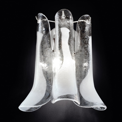 Lámpara de pared Tulipani con vidrio Murano