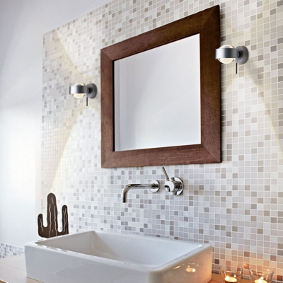 Aplique LED Puk Wall+, cromo mate