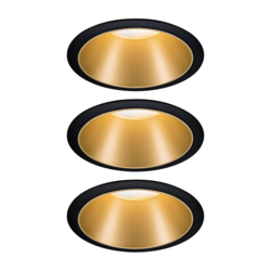 Paulmann Cole spotlight LED, dorado-negro, set 3 características