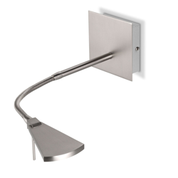 Flexible aplique LED Nec, níquel mate características