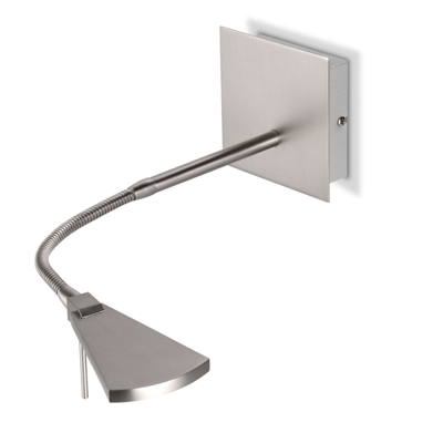 Flexible aplique LED Nec, níquel mate
