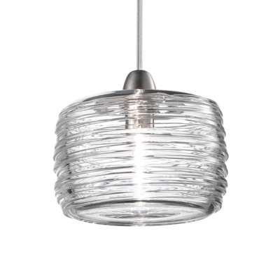 Lámpara colgante LED Damasco transparente Ø 12 cm