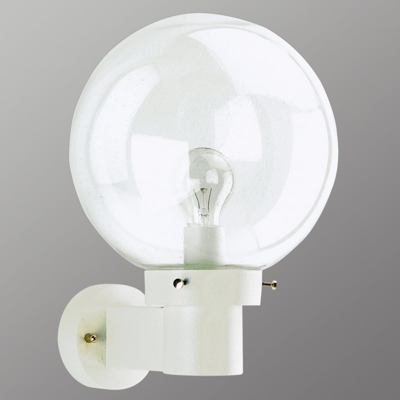 Aplique esférico para exterior, blanco
