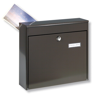 Amplio buzón de valla Potsdam 878, marrón