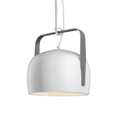 Karman Bag - lámpara colgante blanca Ø 21 cm, lisa