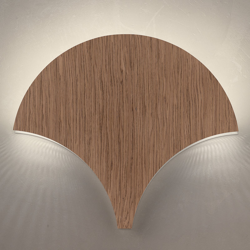 Lámpara de pared LED Palm, nogal en oferta