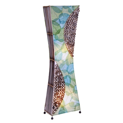 Lámpara de pie Talia con material natural, 100 cm