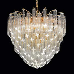 Colgante Pioggia, chapado oro 24 quilates, Ø 55 cm en oferta