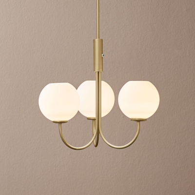 Lámpara de araña Balloon interruptor 3 luces latón