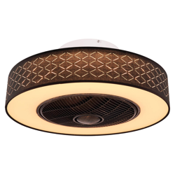 Ventilador de techo LED Rosario, oro negro en oferta