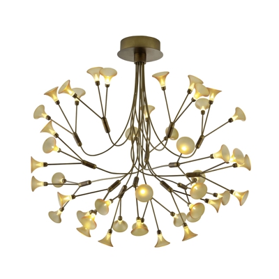 B-Leuchten Fleur lámpara colgante LED, latón