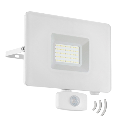 Foco de exterior LED Faedo 3, sensor, blanco, 50W