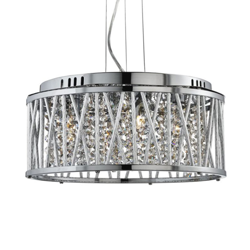 Lámpara colgante Elise con gotas de cristal en oferta