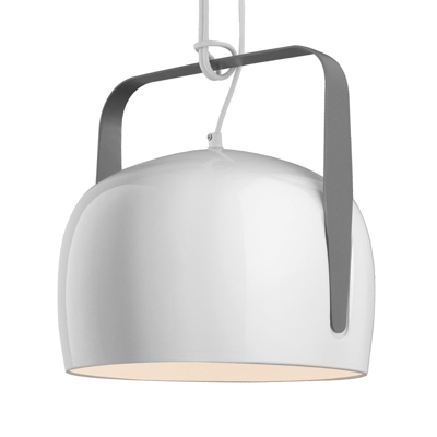 Karman Bag - lámpara colgante blanca Ø 32 cm, lisa
