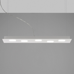 Fabbian Quarter - colgante LED blanca 5 luces en oferta