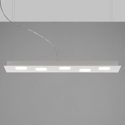 Fabbian Quarter - colgante LED blanca 5 luces