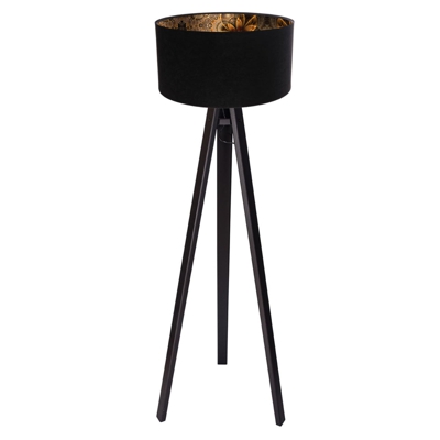 Lámpara de pie Cyntia con pantalla glamorosa