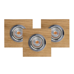 Lámpara de techo LED empotrada Vitar, roble, set 3 precio