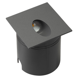 Lámpara empotrada LED Aspen IP65, angular, gris características