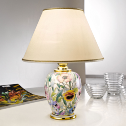 Lámpara de mesa Giardino Panse print floral Ø 25cm características